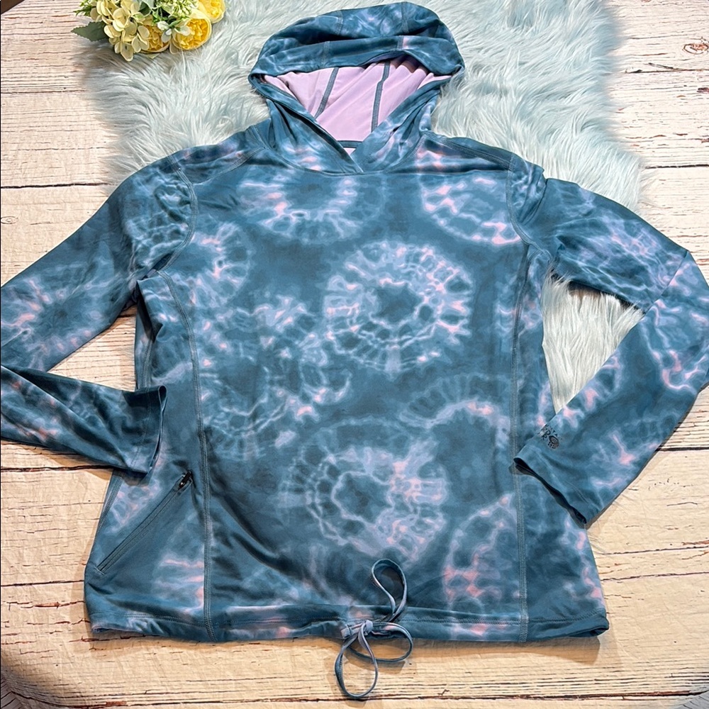 Mountain Hardwear Crater Lake Long Sleeve Hoody Tie Dye Sz S